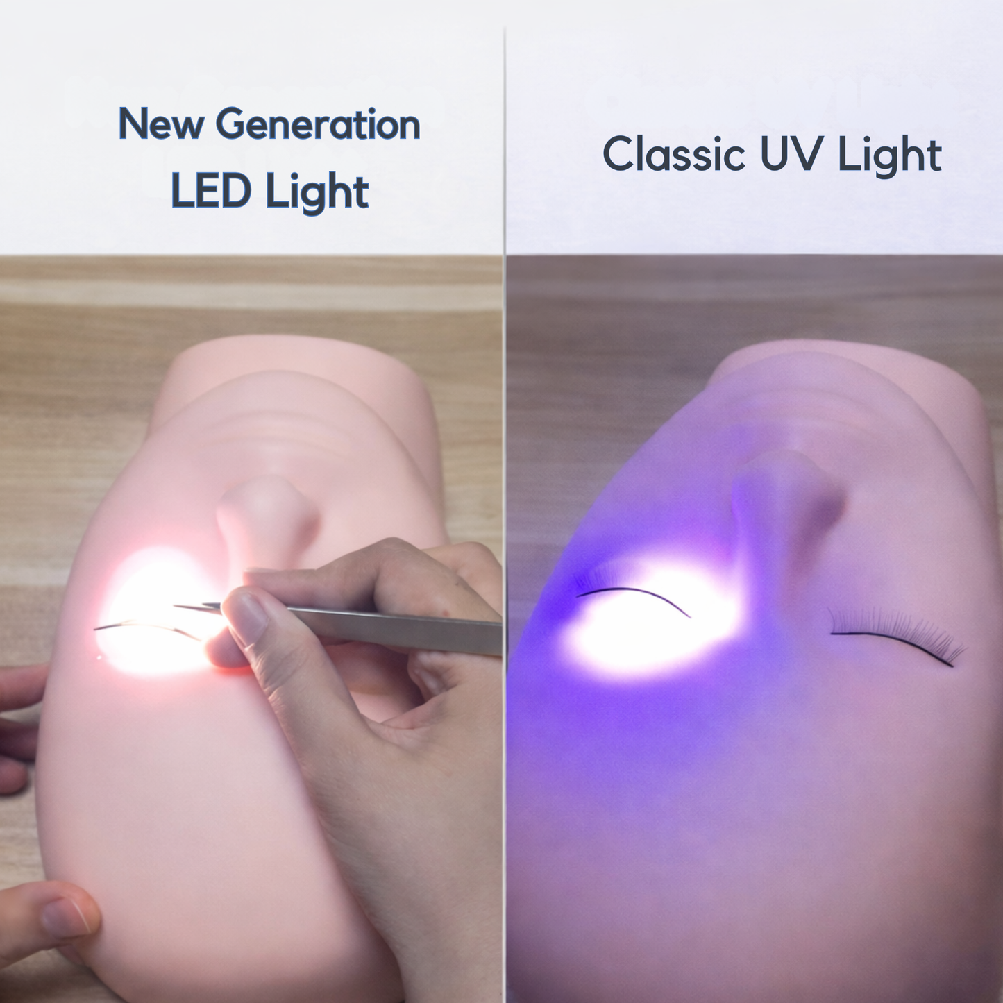 LED Wimpern Lampe + Komplettset inkl. Online Schulung – für LED/UV Wimpernkleber (neueste Generation)
