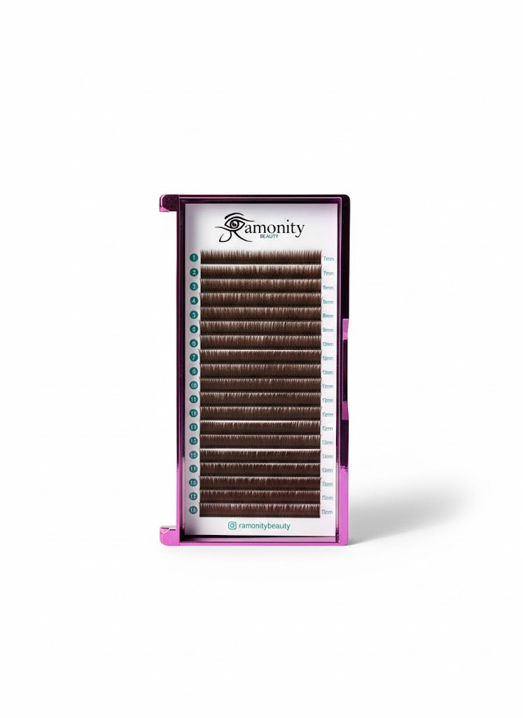 V Curl Brown Color Ramonitybeauty Wimpernverlängerung